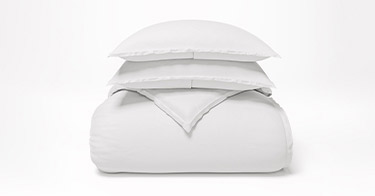 Organic Percale Duvet Cover Set Stacked View
