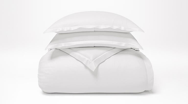 Saatva Organic Sateen Duvet Cover Set, Full/Queen