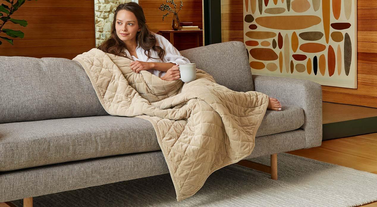 AllNatural Weighted Blanket Bedding Saatva